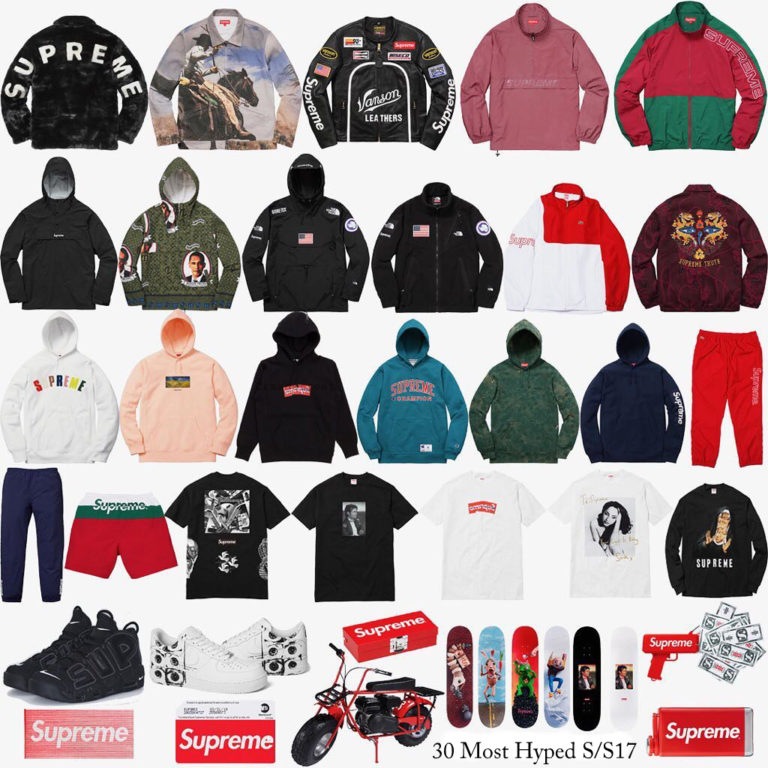 30 Most Hyped Supreme Items For S/S17 - Don't Take The L