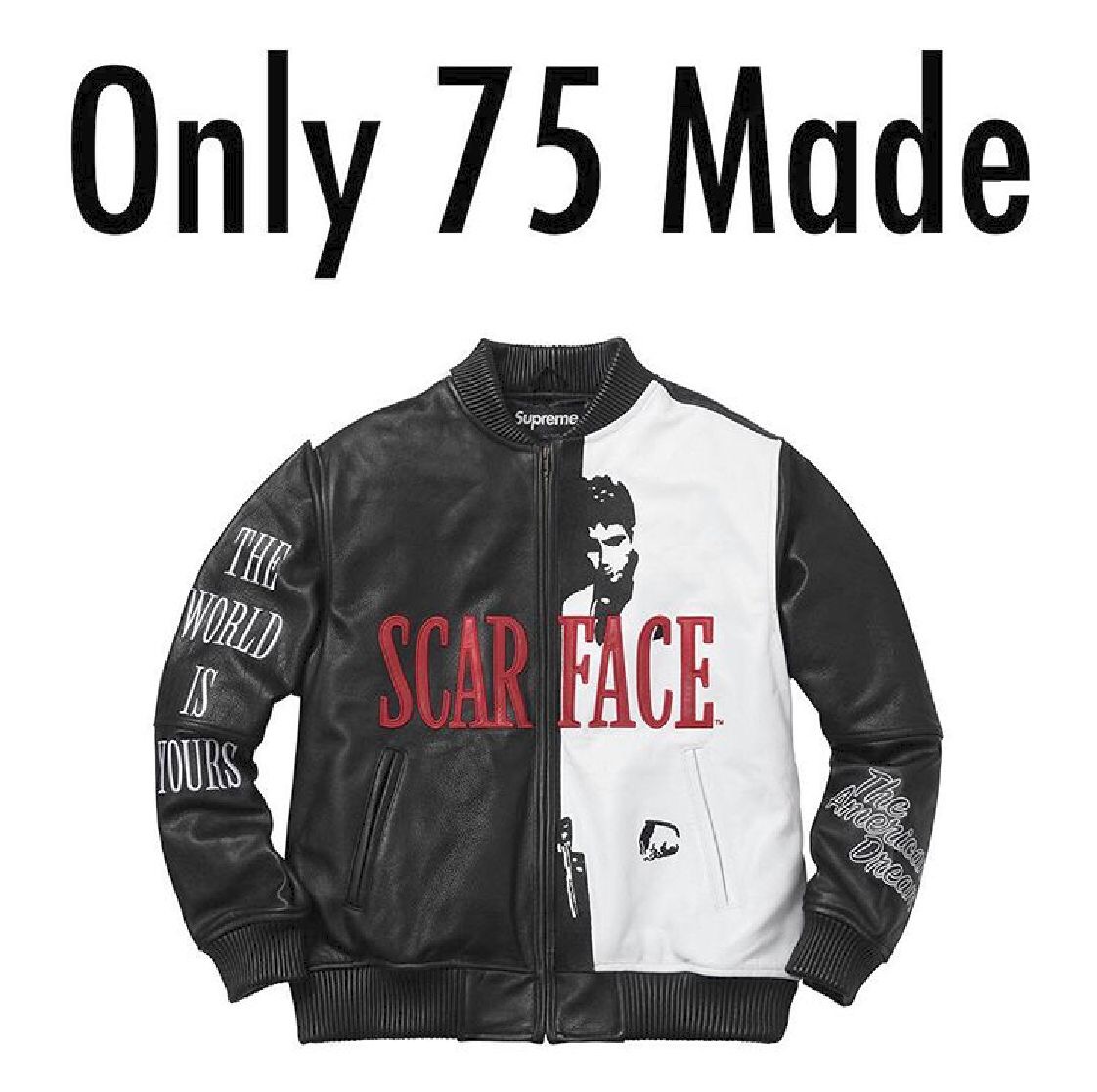 supreme scarface leather jacket