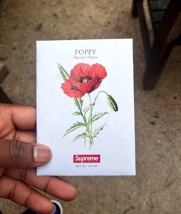 Supreme Spring Summer 2018 Week 1 Free Gift Poppy Seeds