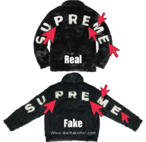 Real vs Fake Supreme Faux Fur Bomber