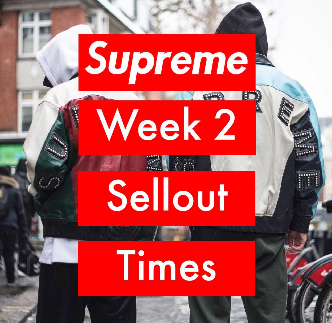 Supreme Week 2 Sellout Times Spring/Summer 2018