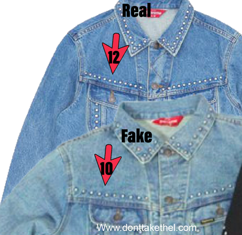 supreme studded denim trucker jacket