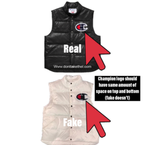 real vs fake champion hoodie