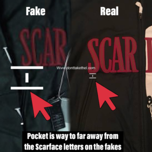 scarface embroidered leather jacket