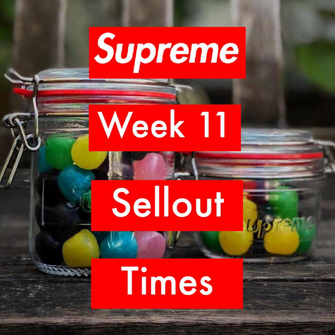 Supreme Week 11 Sellout Times Spring/Summer 2018