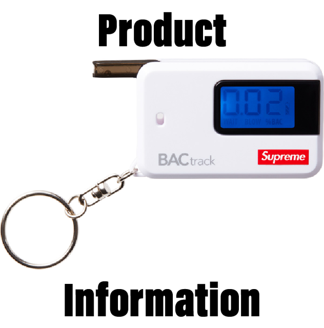 Supreme/BACtrack Go Keychain Breathalyzer