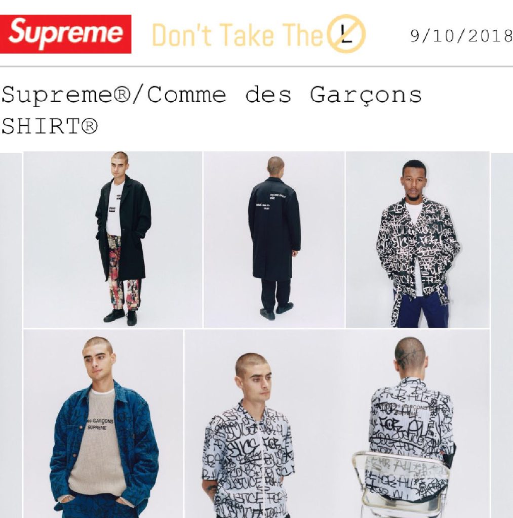 Supreme x COMME des GARÇONS SHIRT FW18 Collection